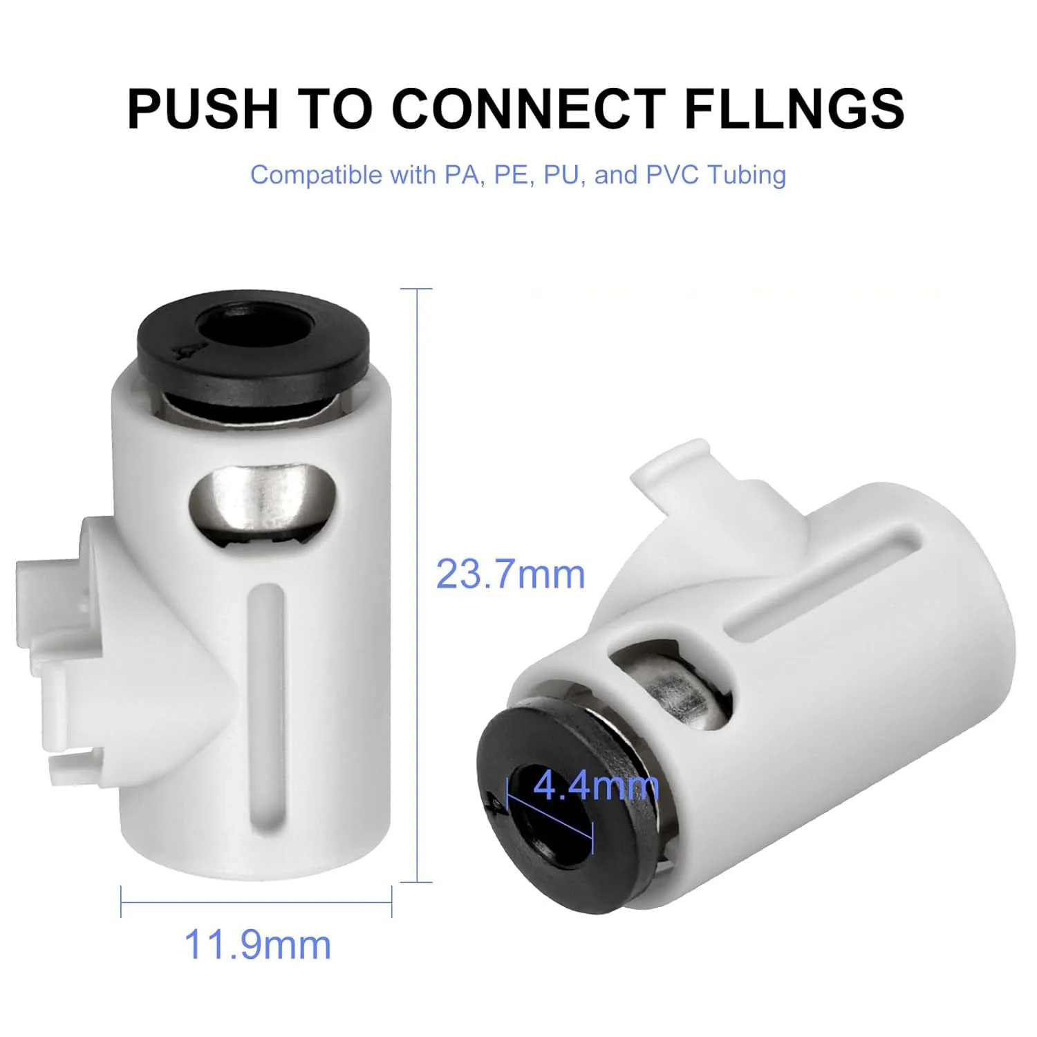 PTFE-Adapter für Bambu Lab A1/A1min 3D-Drucker-Zubehör, AMS-Schlauchverbinder für 2,5 mm Innendurchmesser und 4 mm Außendurchmesser PTFE-Schläuche, 1/2/3/5 Stück – Detail 6