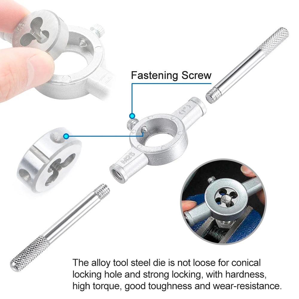 HAMPTON 1PCS Adjustable Hand Tap Wrench Holder Accessories Threading Tool for Taps and Die Set Tapping Tools M1-M8 M6-M20 M25