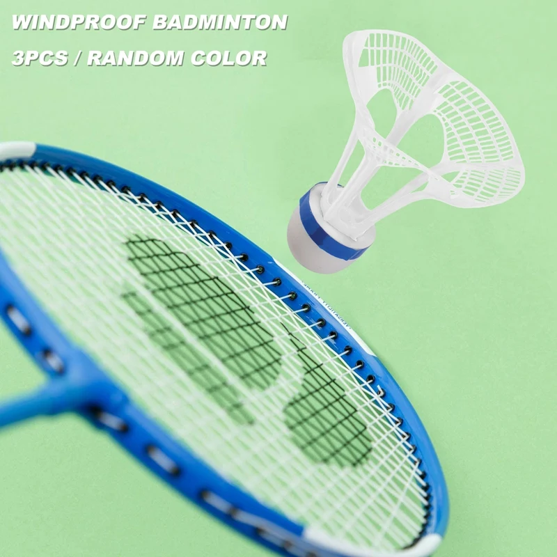 Windproof Outdoor Badminton Petecas para Treinamento, Bola de Nylon, Alta Velocidade, Suprimentos Esportivos, 3Pcs