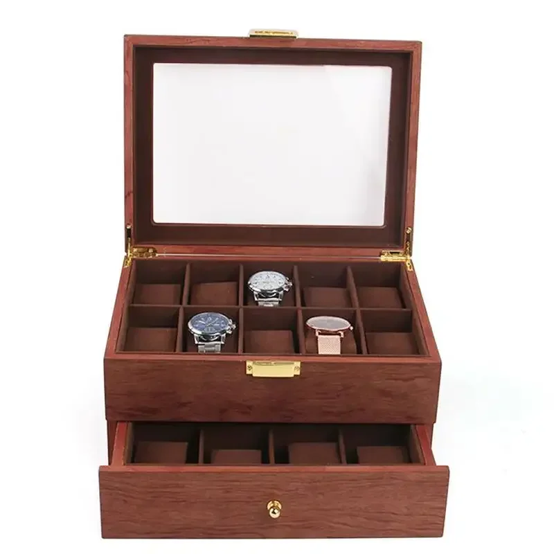 

Wooden Watches Display Box Case Jewelry Watch Storage Organizer, Best Gift