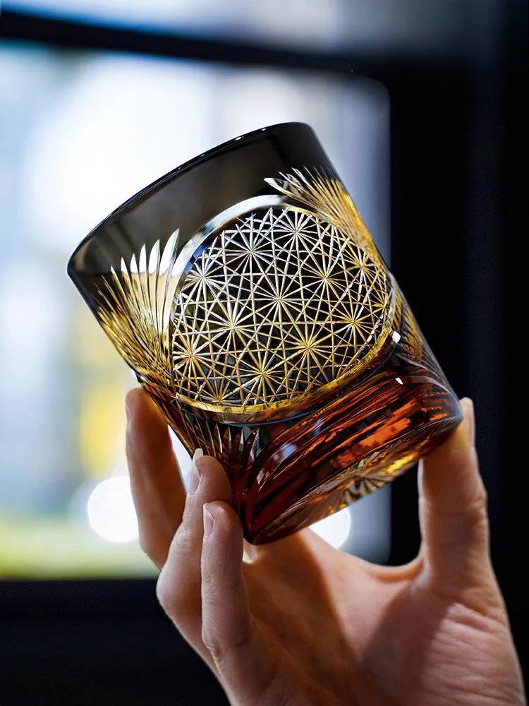PYH Modern Light Luxury Premium Sense Crane Feather Whiskey Wine Cup Foreign Wine Cup Handmade Gift