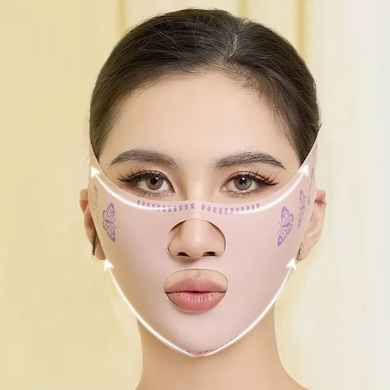 (.) Face Bandage Breathable V Face Band Cheek Lift Up Anti Wrinkle Face Thin Mask Reduce Double Chin V-Line Shaping Bandage