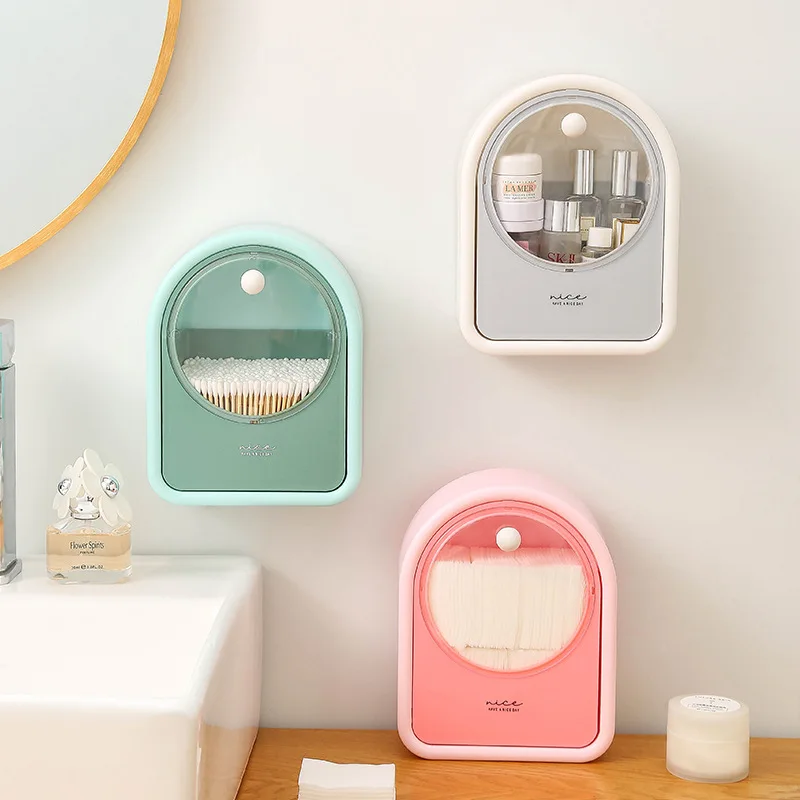 

Storage Box Wall Plastic Multifunctional Makeup Waterproof Bathroom Cosmetics Cute Storage Home Organization Tool Trendy