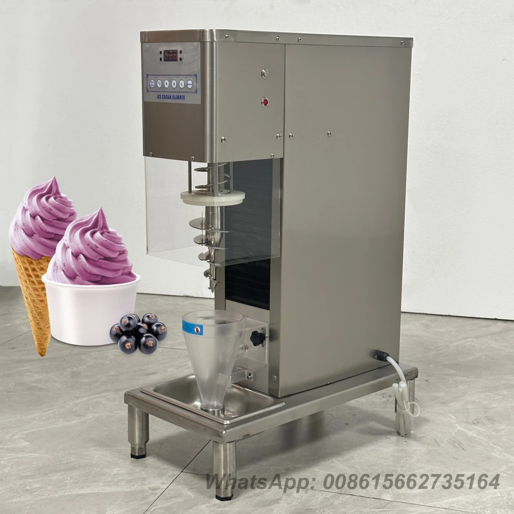 Full Automatic Swirl Drill Fruits Ice Cream Machine Frozen Yogurt Ice Cream Mixer Real Fruit ACAI Swirl Ice Cream Blender