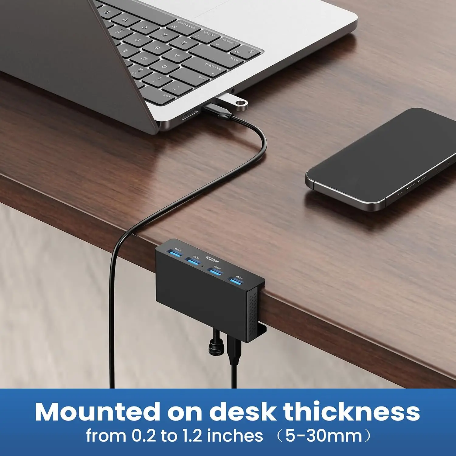 EJAY 5/10Gbps Clamp HUB USB3.2/3.0 Splitter Adapter Universal External Multi Clip Dock For iMac Macbook Desktop PC Accessories