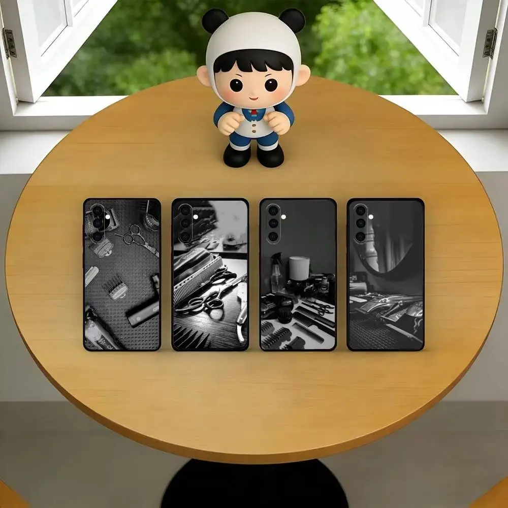 

Barber Shop Stylist Phone Case For Samsung Galaxy A73,A72,A71,A70,A53,A52,A51,Soft Silicone Black Cover