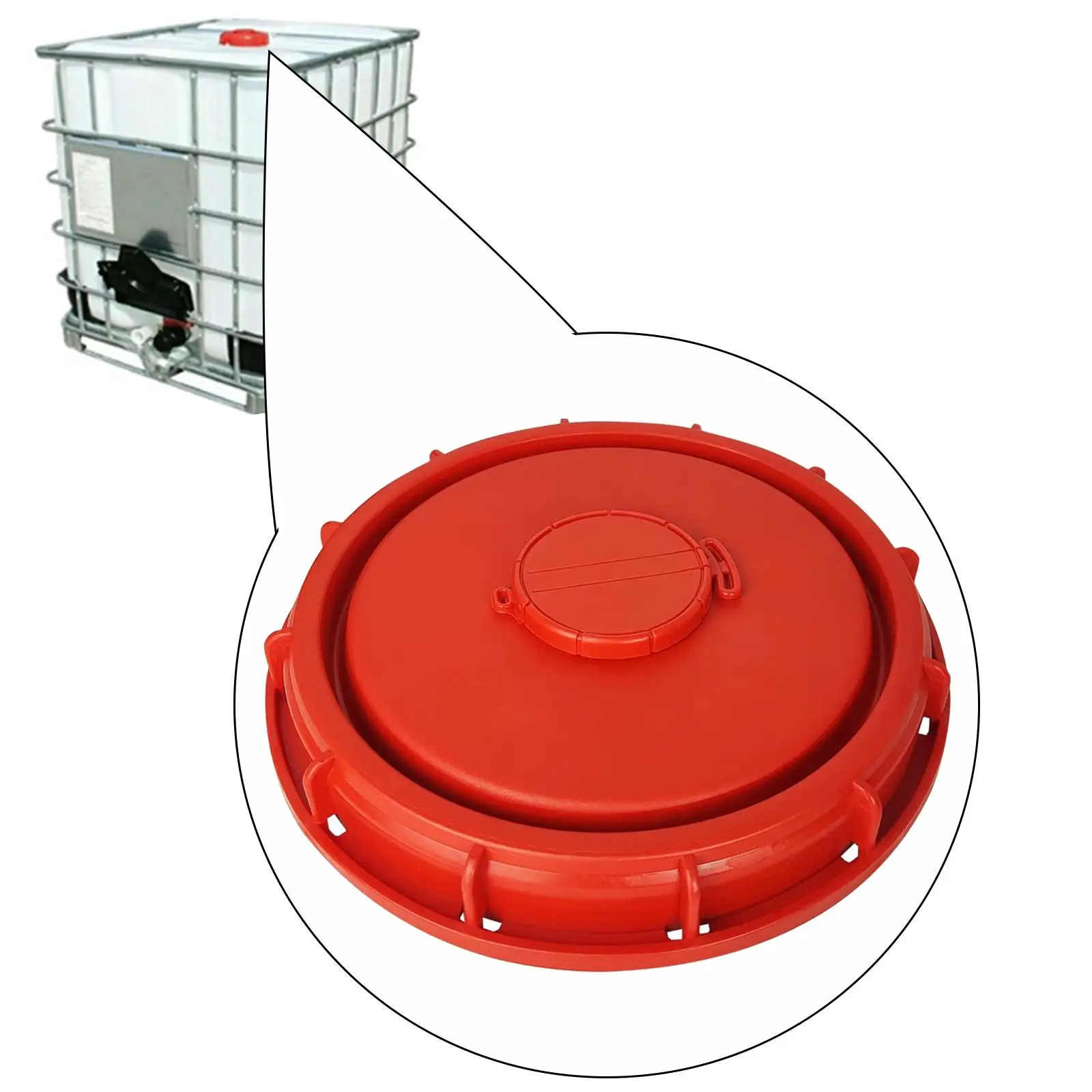 IBC Tote Lid Cover with Vent Hole Plastic Barrel Cap for Water Butt and 1000L Container Adapter for Industrial Use