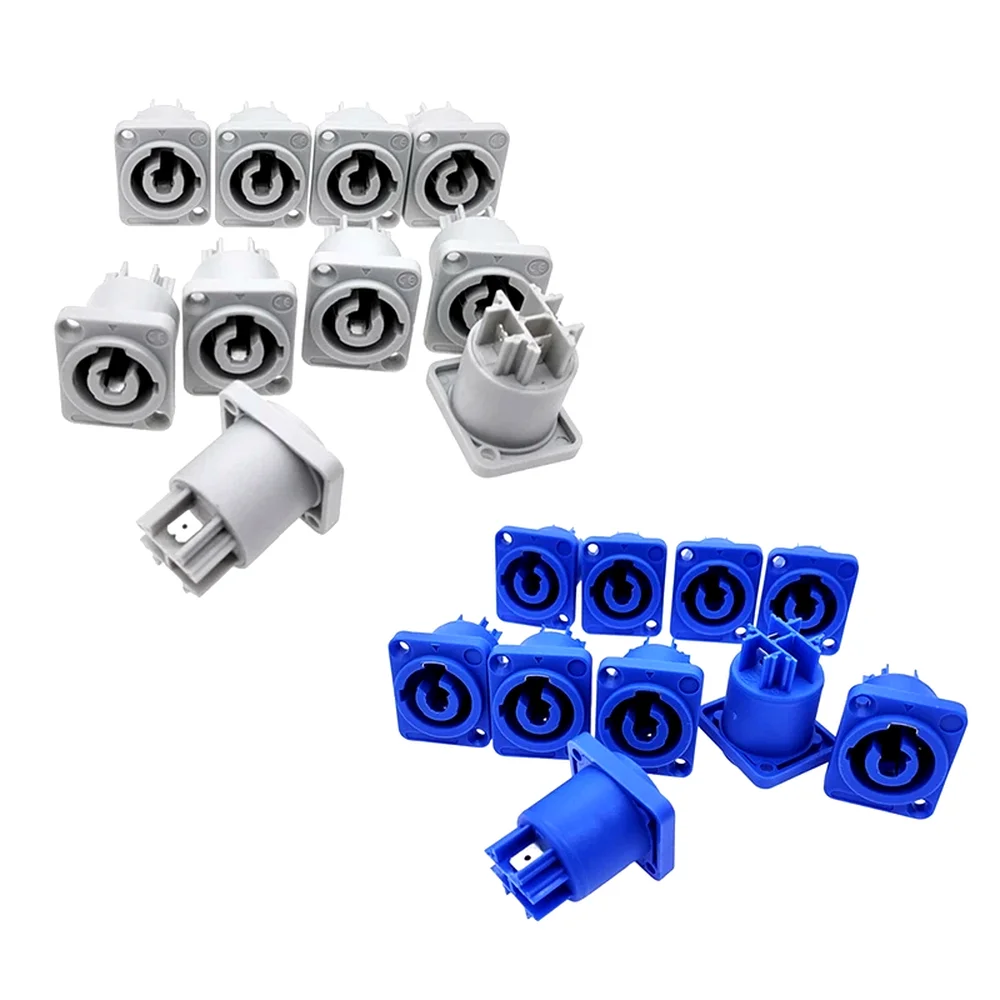 

10PCS Powercon Connector 3 Pins 20A 250V Power Speaker Panel Socket Female For LED Screen Stage Lighting