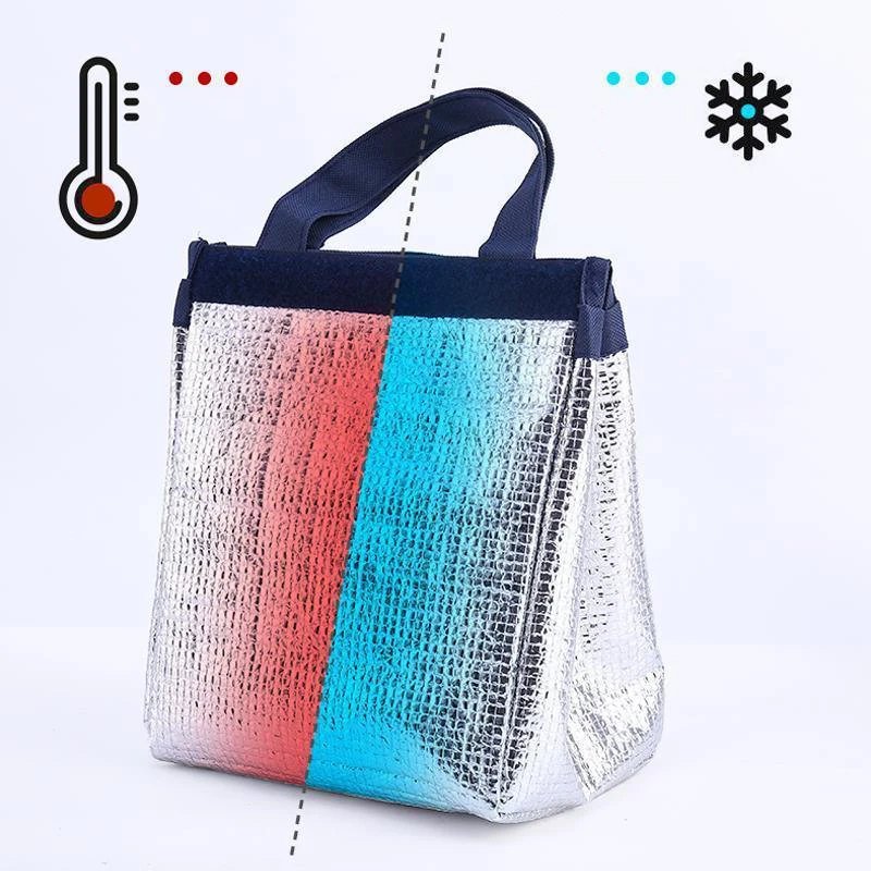 Portable Oxford Lunch Bag Office Student Convenient Lunch Box Fresh Bag Cooler Tote Bag Couple Blue Pink Food Container Bag