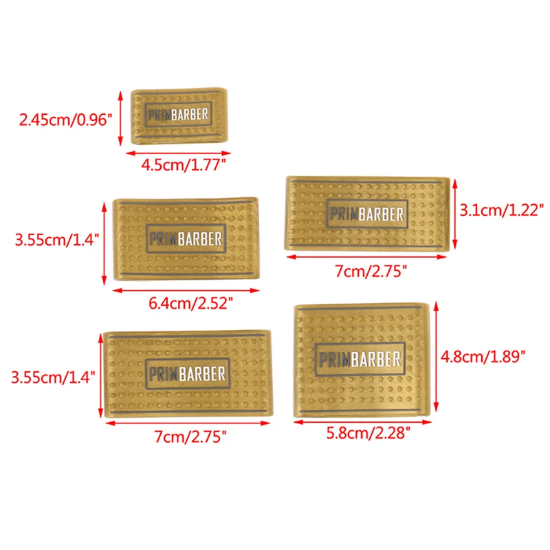 Cortadora de pelo de barbero, 5 piezas, agarre antideslizante, bandas, mangas, soporte, herramientas de peluquero
