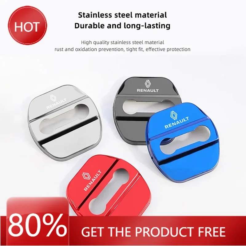 

Колпаки ступиц для Renault Fluence Laguna Scenic Latitude Talisman Kadjar Koleos, 4 шт., крышка дверного замка автомобиля, защитная пряжка, наклейка на крышку