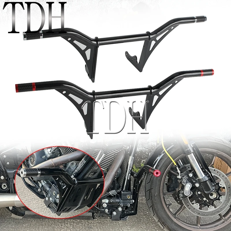 

Motorcycle Front Crash Bar For Harley Softail Low Rider FXLR FXLRS Street Bob FXBB 18-24 Highway Engine Guard Falling Protection