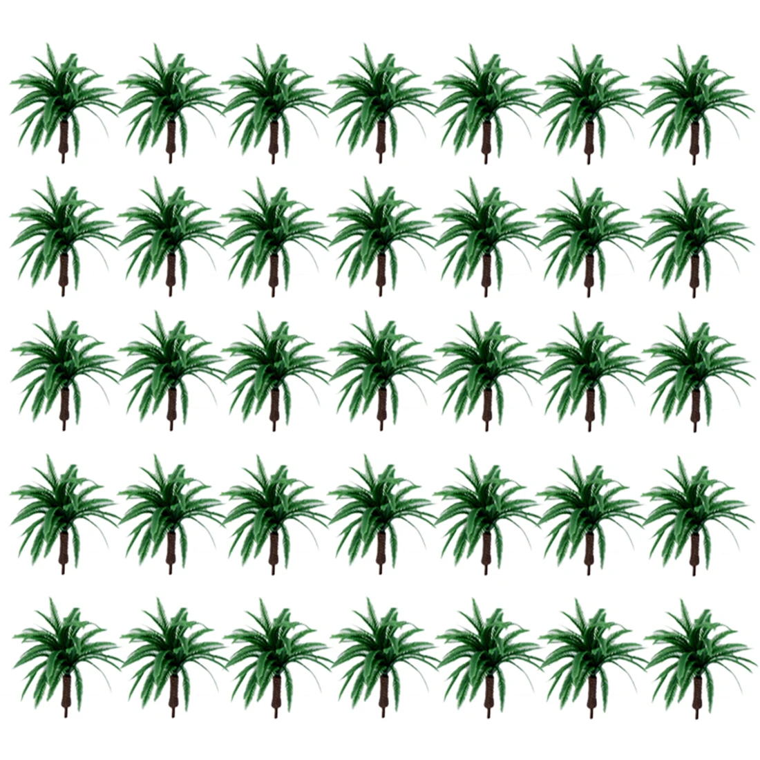 

50Pcs Short Tropical Coconut Tree Model Coconut Palm Toy for DIY Train Sand Table Building Decor