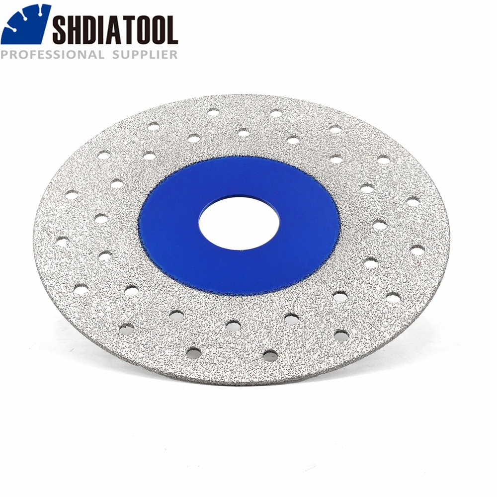 SHDIATOOL 4.5 بوصة روك طحن أسطوانة تقطيع 4 قطعة رقيقة جدا شفرة المنشار سيراميك الرخام الزجاج Dia115mm متعدد ثقب القرص لوحة