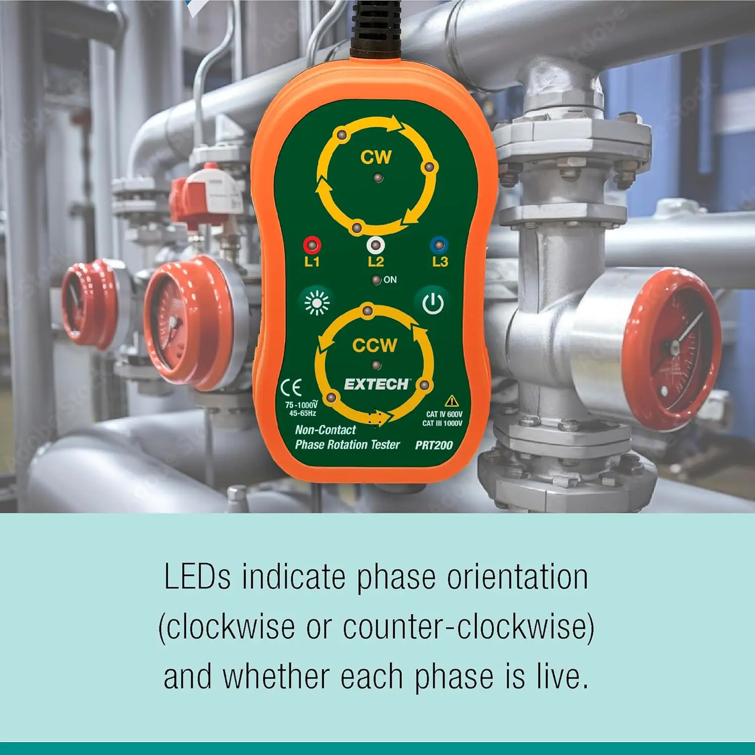 Non-Contact Fase Sequência Tester, PRT200