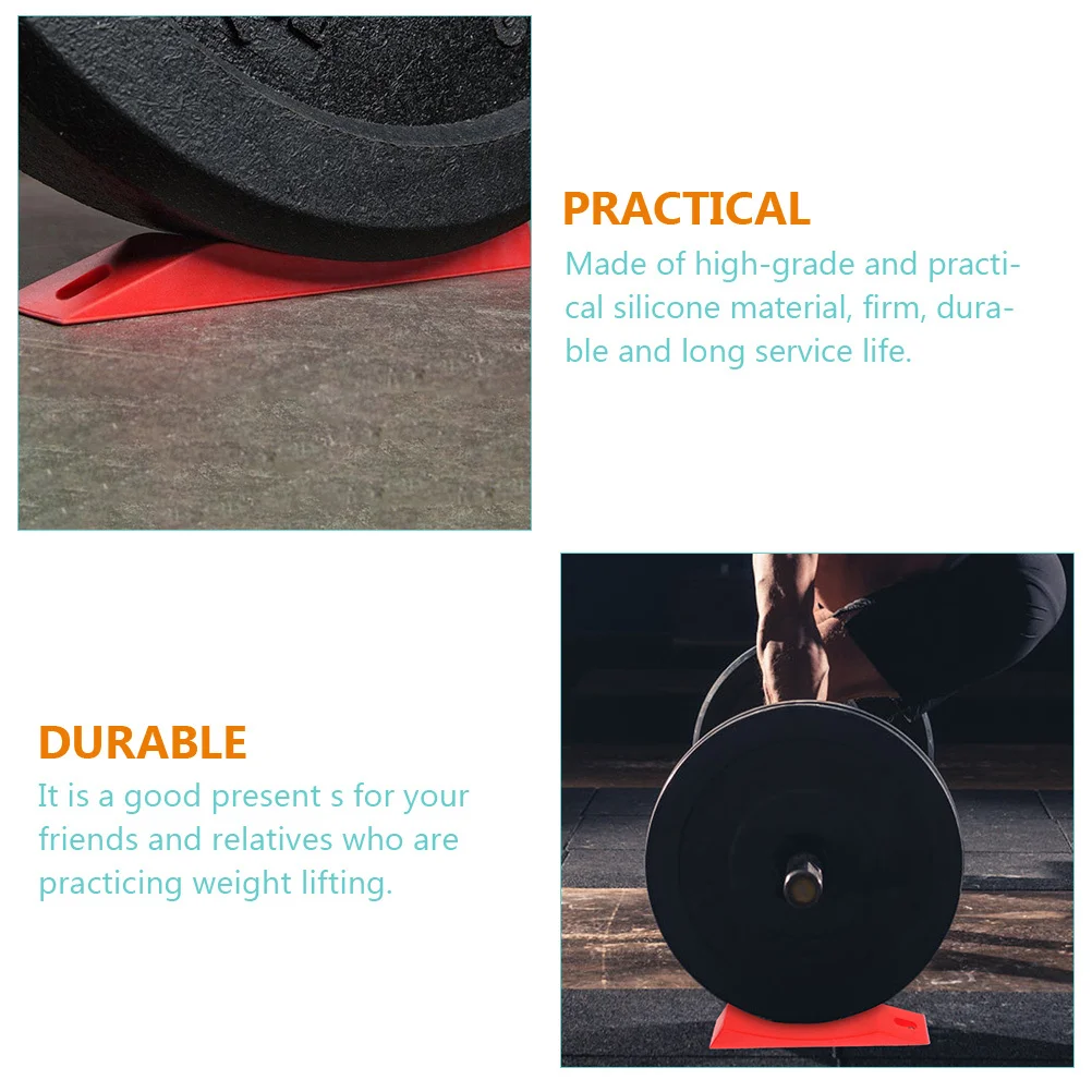 

2pcs Fitness Room Supplies Deadlift Pad for Weight Lifting Barbell Deadlift Platform Loaded Stand Silicone Plastic