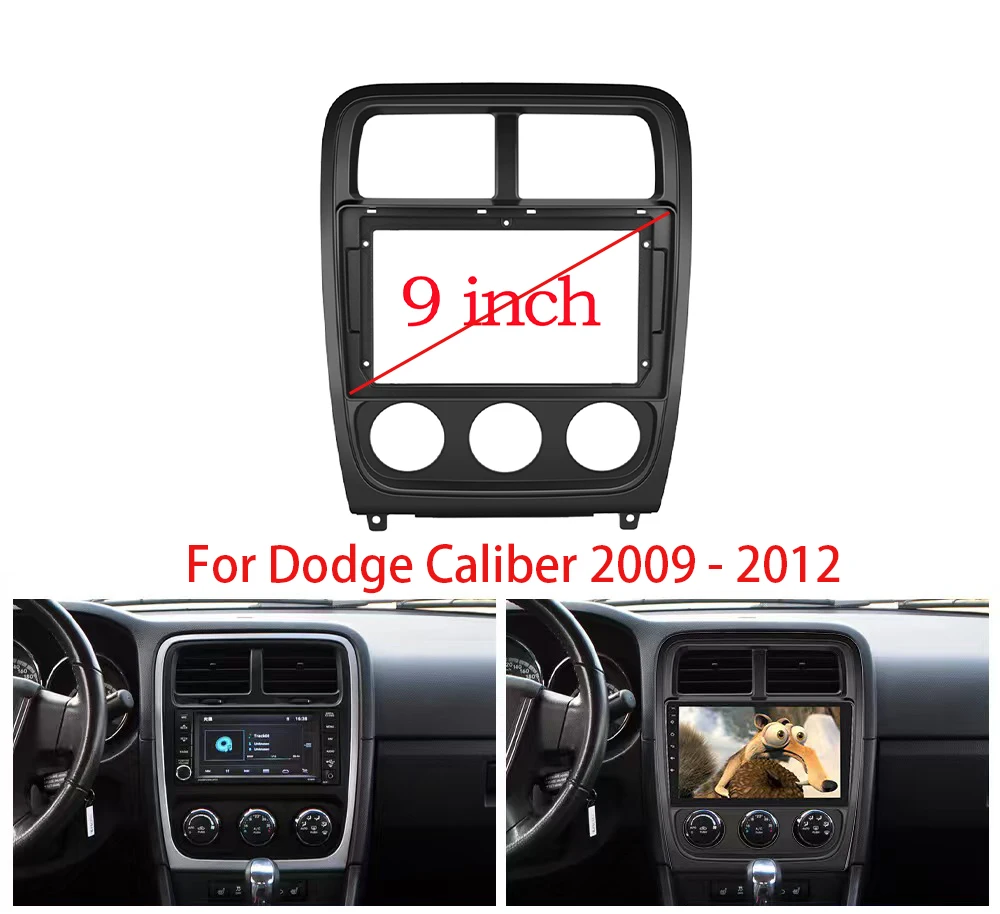 Car Radio frame fascia 9-inch for Dodge Calibre 2009-2012 car radio Android Stereo GPS MP5 player panel frame fascia