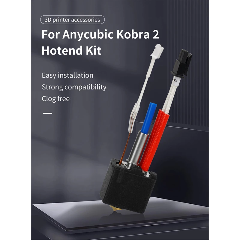 For Anycubic Kobra 2 Hotend 24V 60W For Kobra 2 Hotend Nozzle bimetal heatbreak For anycubic kobra 2