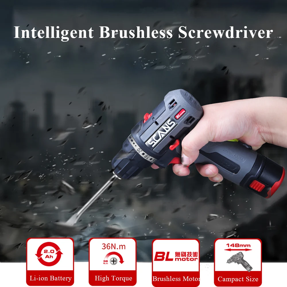 SCANS S120 S212 12 فولت/S160 S216 16 فولت اللاسلكي فرش حفر شنيور يعمل بالبطارية Comboo عدة أدوات كهربائية S12 S16 مفك كهربائي