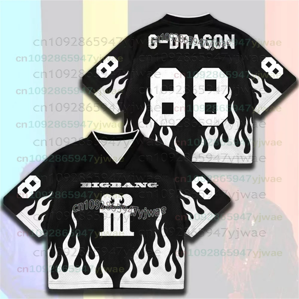 Newest Bigbang 20th Anniversary Concert 2026 World Tour T-Shirt G-DRAGON DAESUNG Fan Short Sleeve Weat Men Women Black＆White Tee