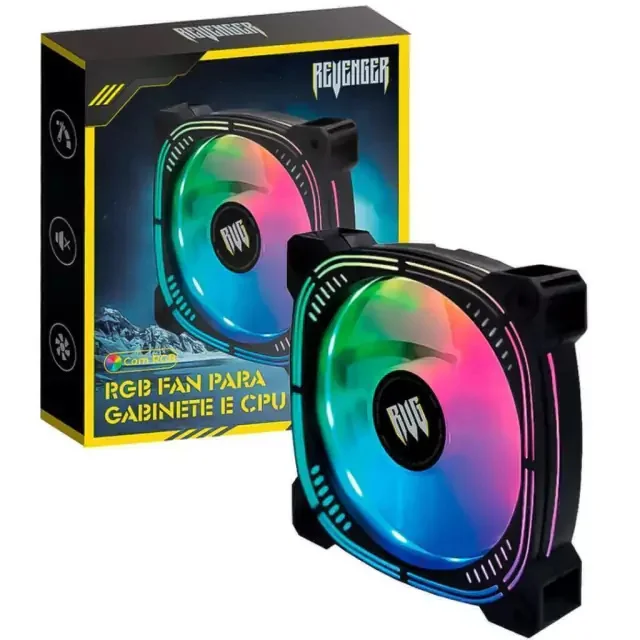 Cooler Fan RGB para Gabinete PC 120mm Revenger G-VR336