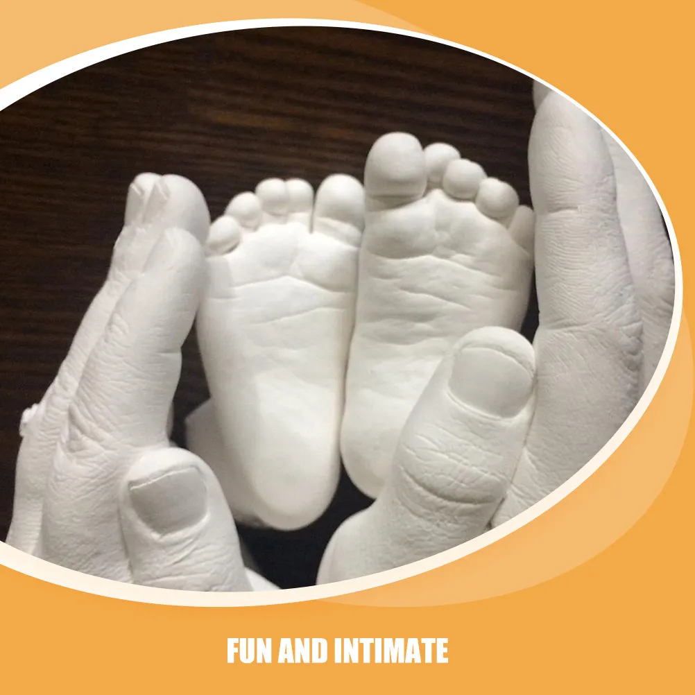 1Set Hand Casting Kit DIY 3D Plaster Keepsake Sculpture for Couples Family Baby Hands Feet Casting Kit Lasting Memory