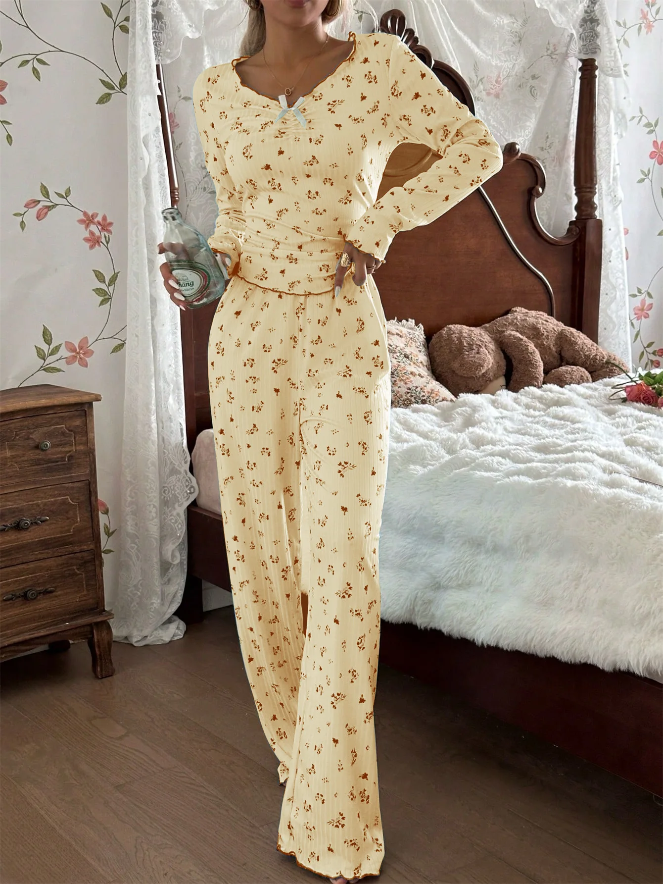 Pyjama Woman Pajamas Set Nightgown Women Sleepwear Women's Spring Suit Pajama Sets Woman Pyjamas Pyjama Femme Ensemble Nightie