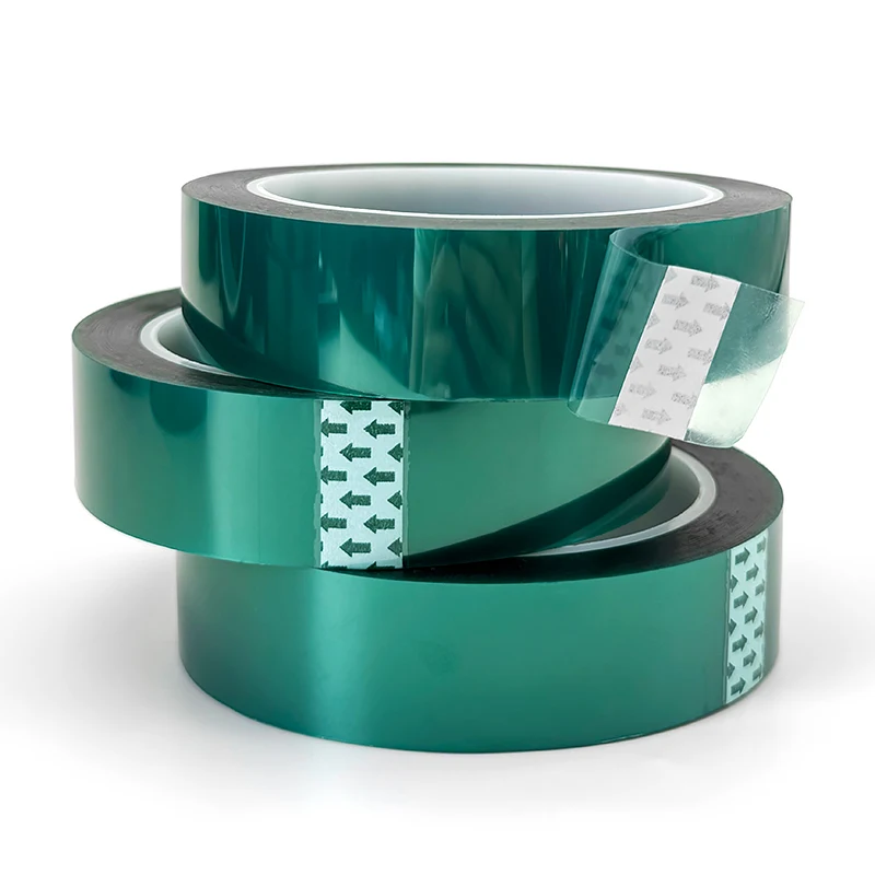 Green Polyester Hi-Temp Masking Tape PET Tape Adhesive Ideal For Painting Powder Coating Circuit Boards