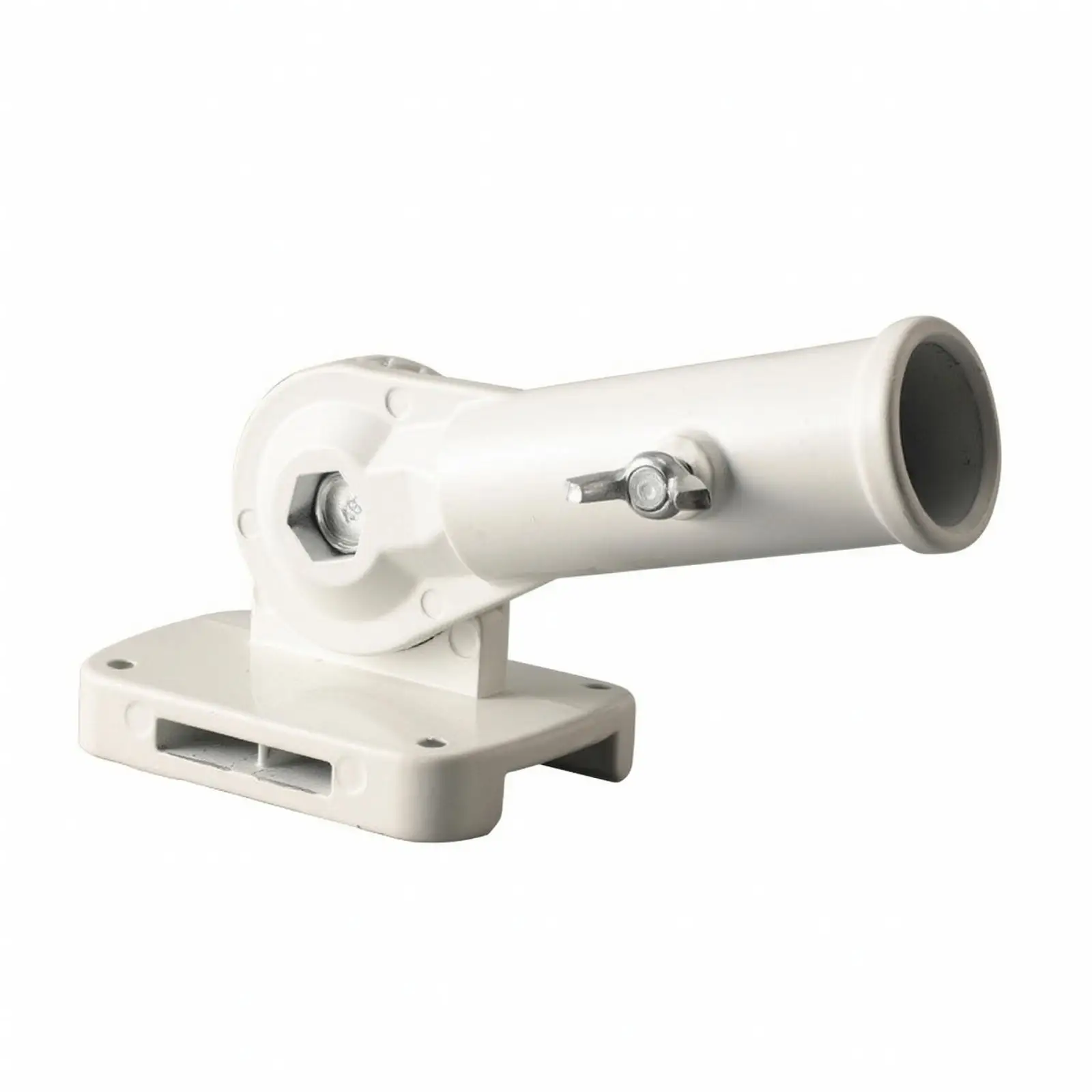 Wall Flagpole Bracket for Outside Use Aluminum Alloy Holder with Secure Wing Screw for Garden Balcony House Mount
