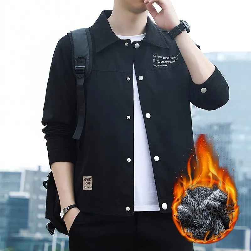 

Весенне-осенняя уличная велосипедная спортивная ветрозащитная и дышащая плюшевая куртка для мужчин, удобное модное пальто с воротником-стойкой