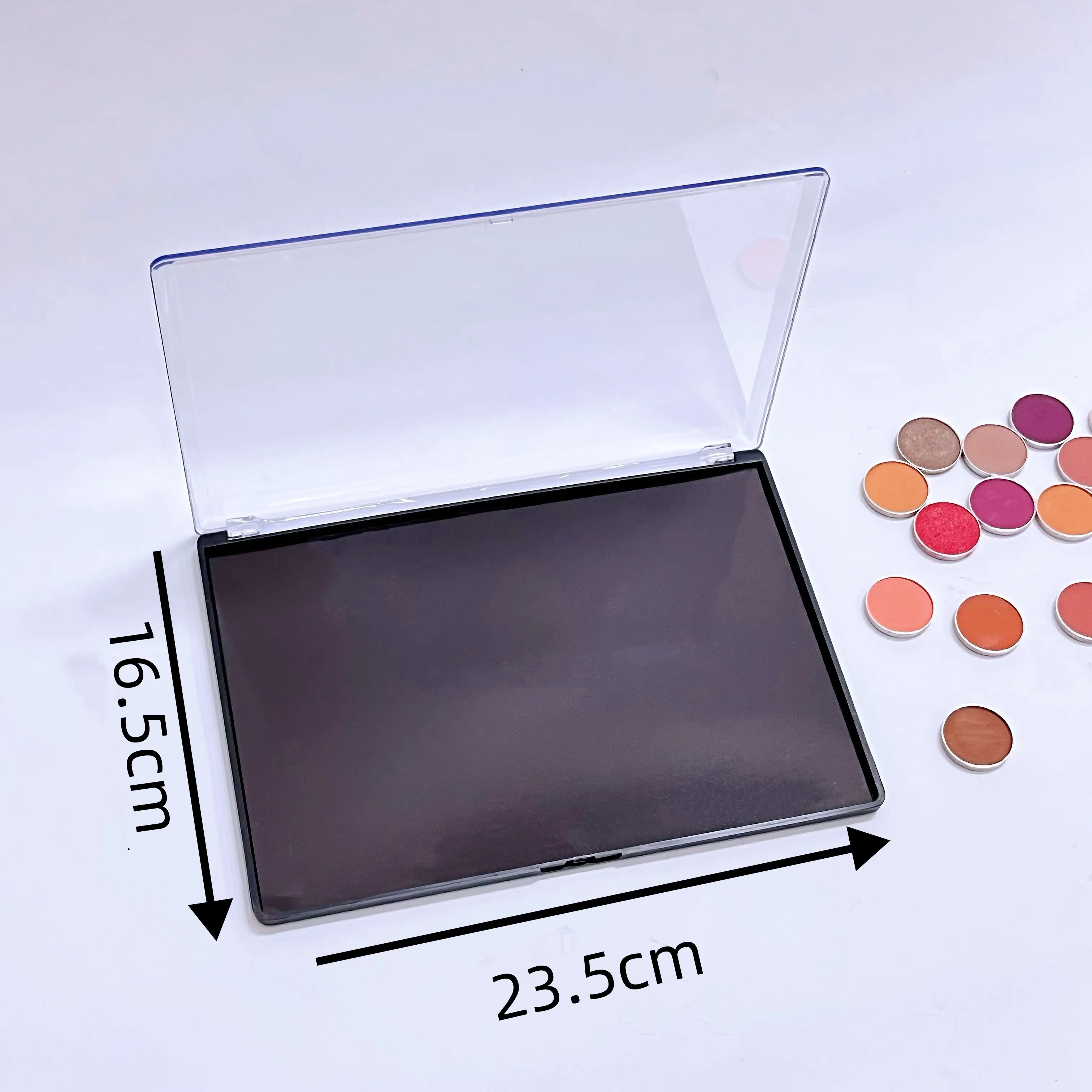 Gratis Ongkir 1PC แม่เหล็กที่ว่างเปล่าพลาสติกอายแชโดว์ Palette XL ขนาดใหญ่แต่งหน้ากล่อง Clear Cover