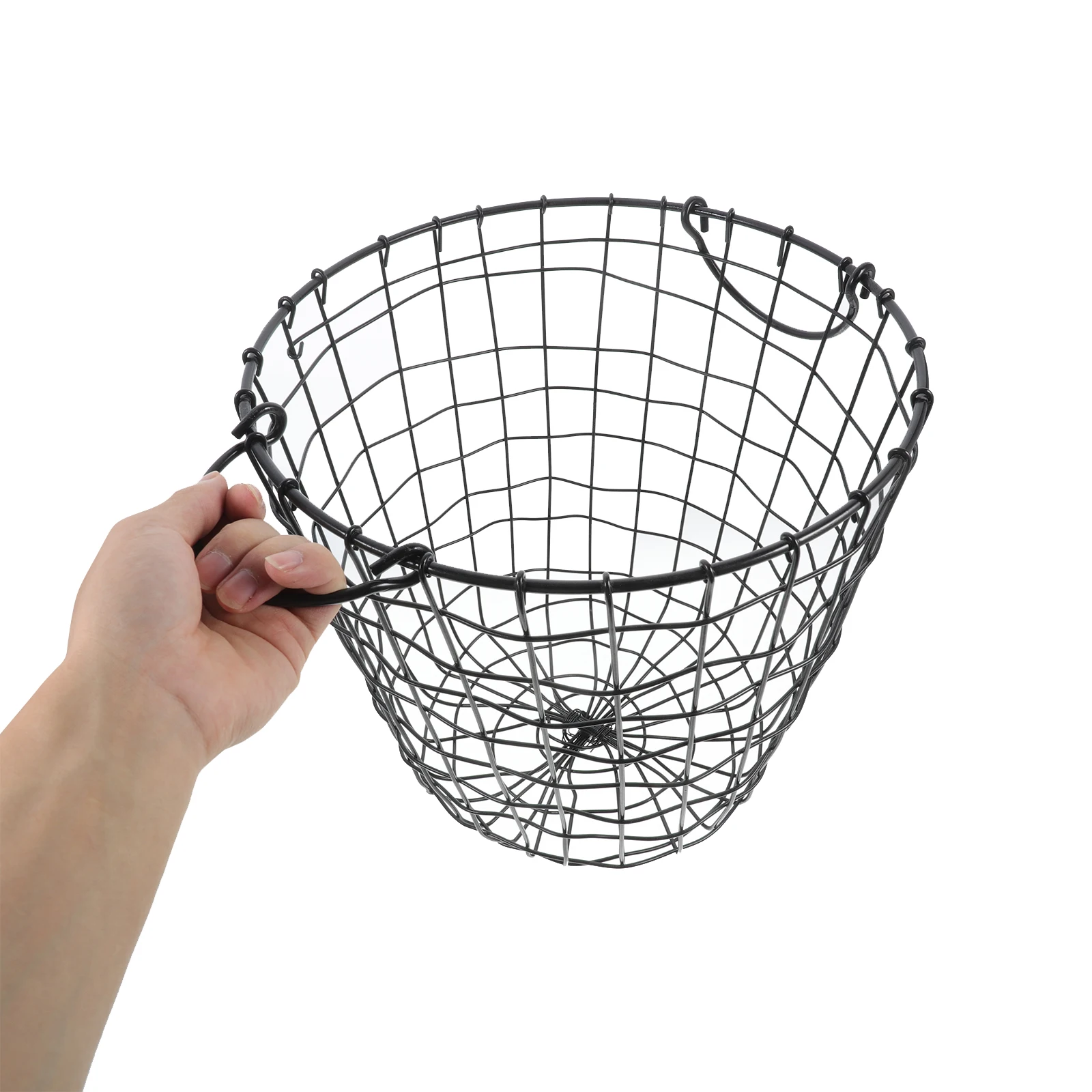 

Iron Wire Storage Baskets Wrought Metal Fruit Holder Black Table Sundry Organizer Kitchen Countertop Basket For Fruits Snacks