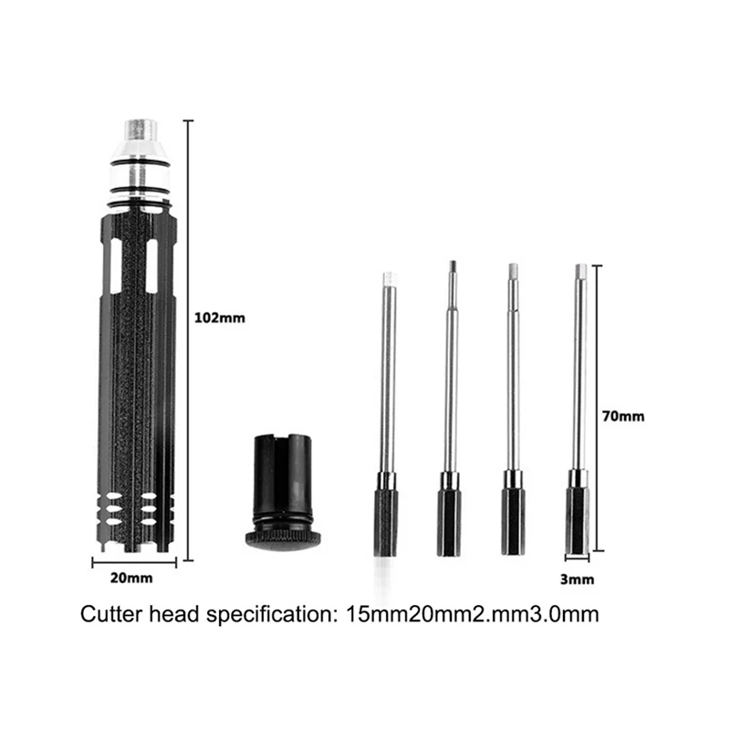 AC88 4 in 1 Hexagon Socket Screwdriver Set RC Tool Kit H1.5 H2.0 H2.5 H3.0mm Hex Driver for RC Car Plane Modeling