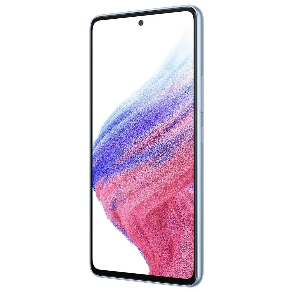 Używany smartfon Samsung Galaxy A53 5G z systemem Android, ekran 6,5 cala, wersja amerykańska, ośmiordzeniowy, cztery kamery, smartfon Samsung, 64 MP, NFC, stan 95% nowy.