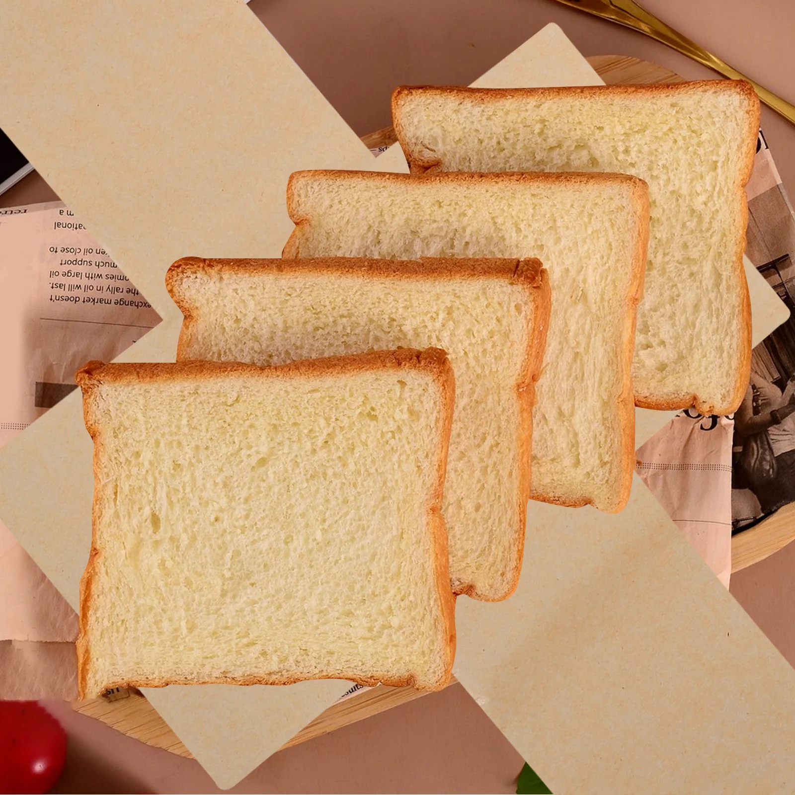 

100pcs 39X25Cm Precut Greaseproof Baking Paper Non-Stick Oven Safe Parchment Sheets For Bread Cakes Loaf Cookie
