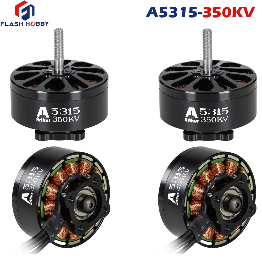 4pcs Flashhobby A5315 350KV Brushless Motor FPV Multi Rotor Motor 4-8S for 15inch FPV Long Range Drone DIY Parts