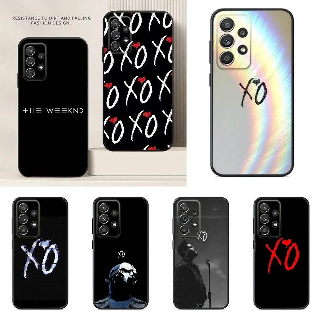 The W-Weeknd XO Phone Case For Samsung S24,S23,S22,S21,S20,S10,S10E,S9 Plus FE Note 20 Ultra 10,9 Plus Black Case