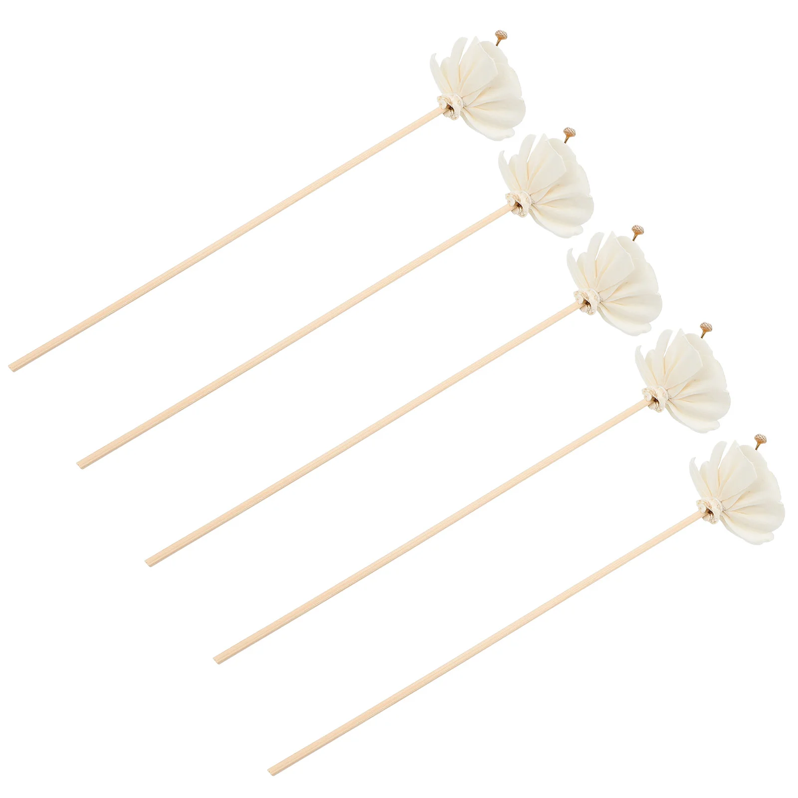 5 Pcs Dried Peony Flower Diffuser Sticks Fragrance Home Decor Natural Handmade Eco Kit Interior Gifts