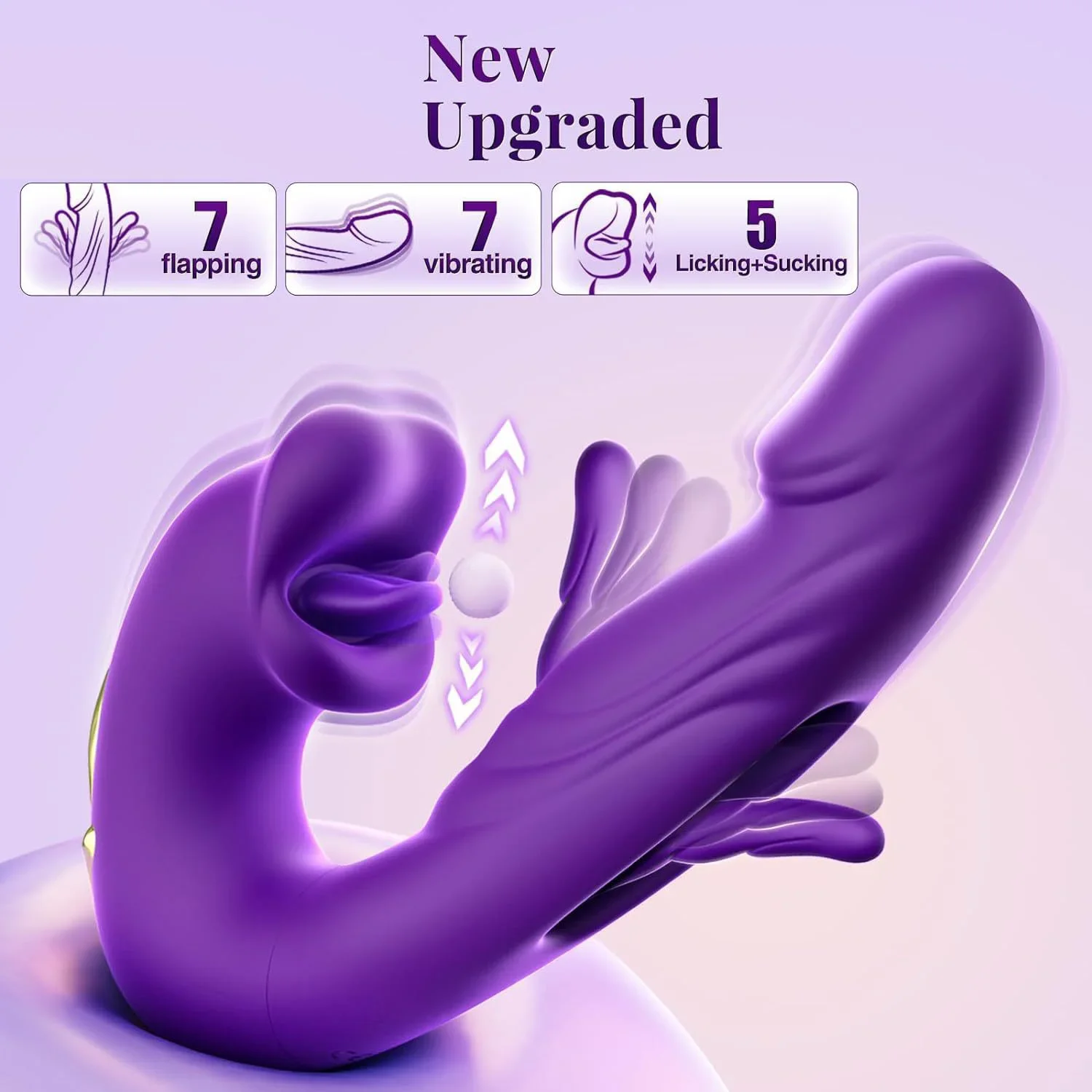 Vibrador 3 en 1 para lamer la lengua femenina, punto G, 5 frecuencias, 7 frecuencias, masaje Vaginal, hebilla de vibración, consolador, juguete Anal