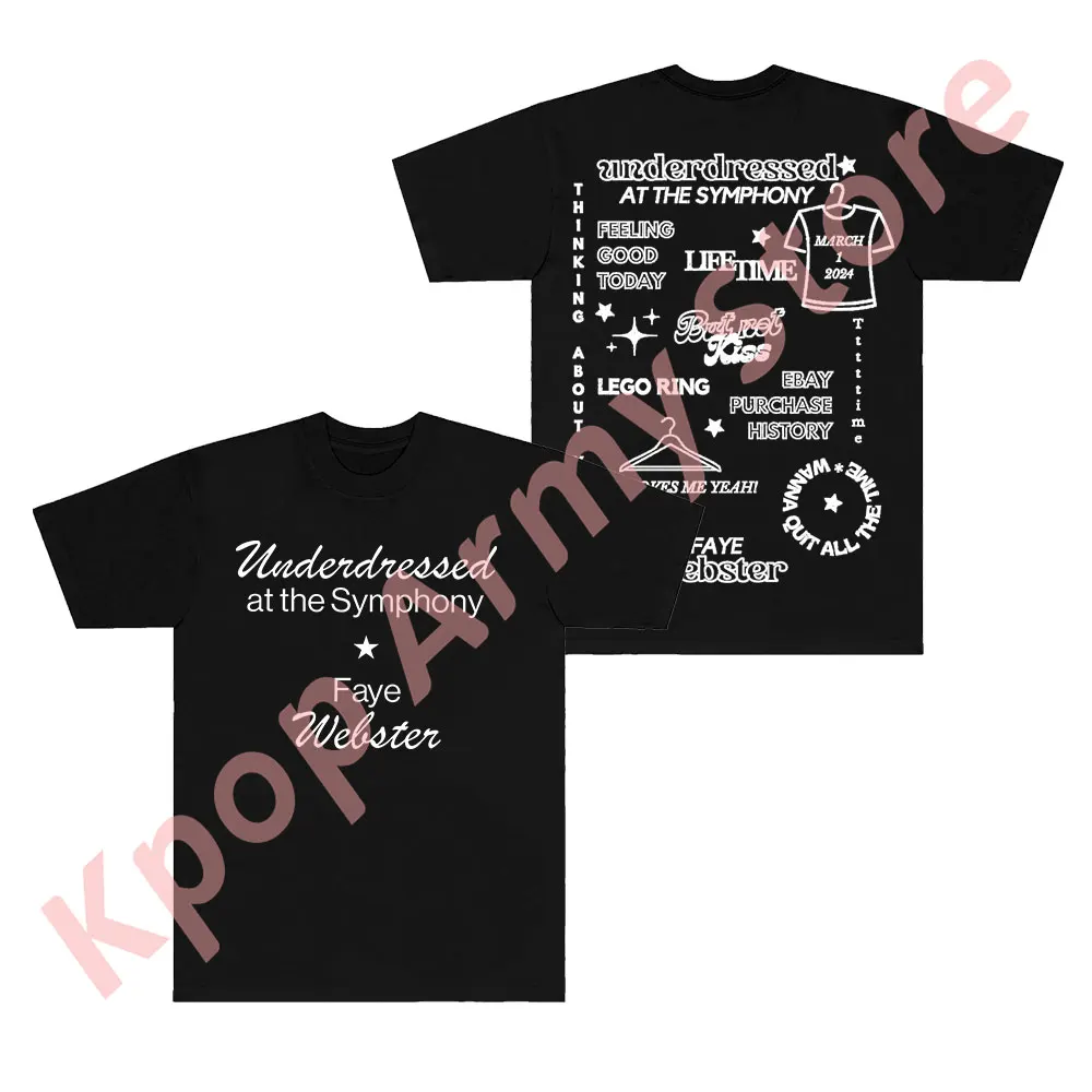 Faye Webster Tracklist Tee Underdressed at the Symphony Tour Merch T-Shirts Cosplay Women Men Fashion Short Sleeve