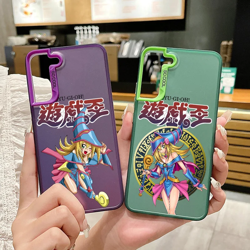 

Yu Gi Oh Dark Magic Girl For Samsung Galaxy S24 S23 S22 S21 S20 Plus FE Ultra Colored Silver Plated Inside Phone Case