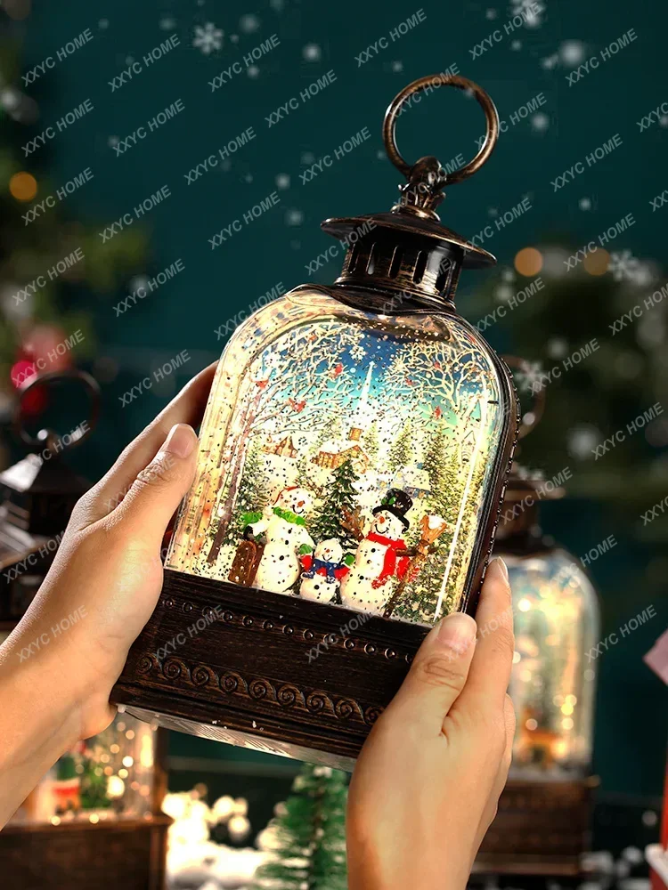 Christmas Snowflake Crystal Ball Music Box Birthday Gift for Children and Girls Music Box Decorative Tree Decoration Gifts