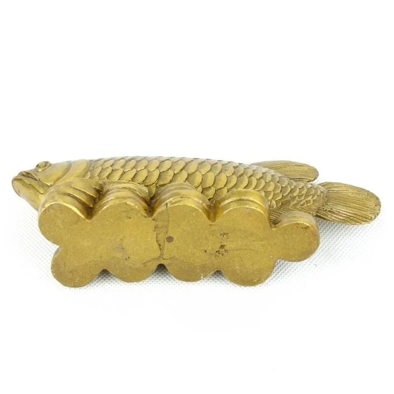 Gold Animals Fish Statues Figurines Lucky Ornaments Home Decoration Chinese Feng Shui Buddha Statue Sculpture Resin Crafts Gifts