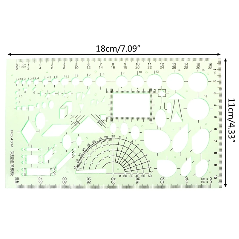 Retângulo círculo forma ferramenta desenho geométrico modelo régua estudante papelaria