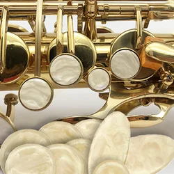 9pcs Saxophone Key Buttons Alto Tenor Soprano Saxophone Sax Inlays Beige/Blue/Brown Replacement Inlays Part Accessories
