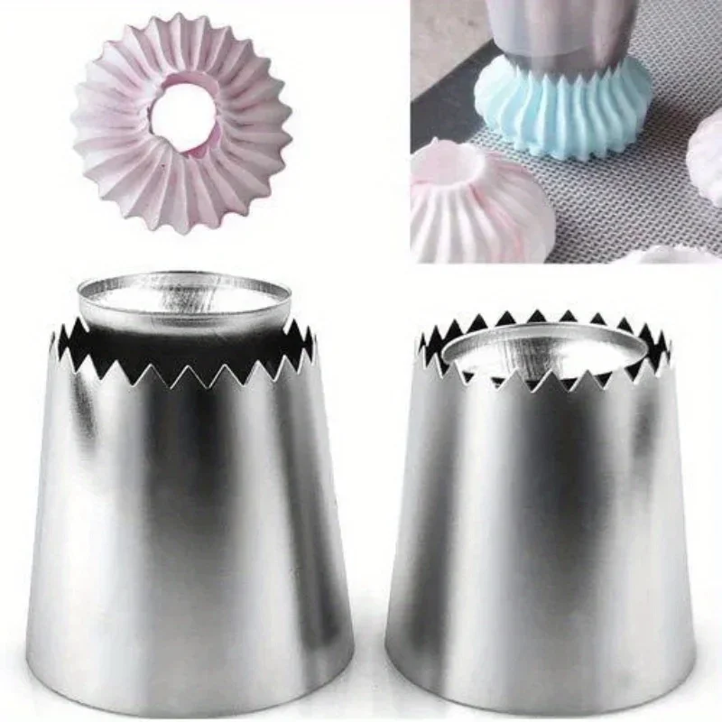 Metal Cake Buttercream Decorating Tips Set Pastry Tools Stainless Steel Pipe Frosting Nozzles Cupcake Tips Dessert Decorator