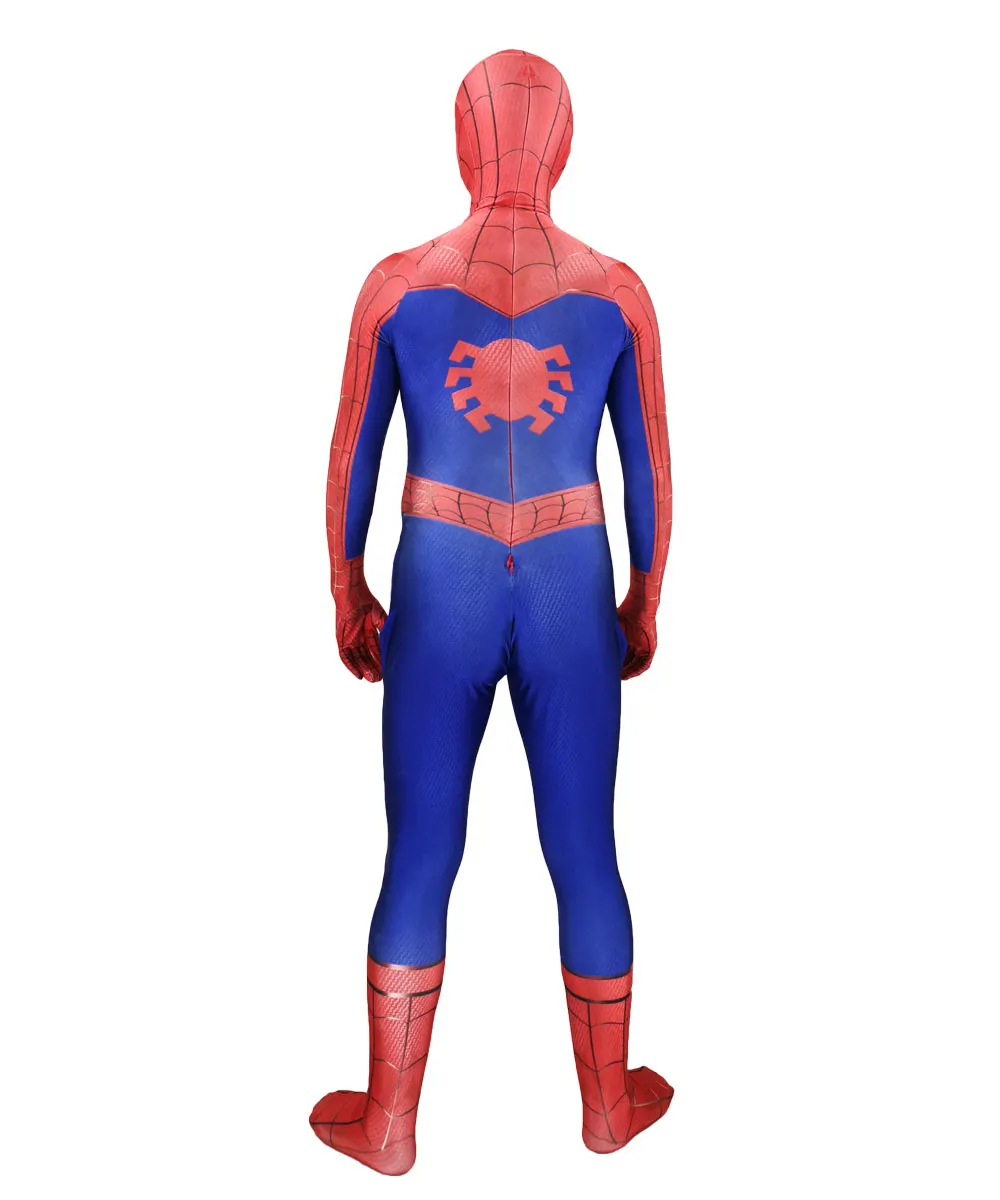 Halloween Erwachsene Kinder Peter Parker Spiderman Cosplay Kostüm Miles Morales In Die Vers SuperHero Zentai Männer Jungen Bodysuit