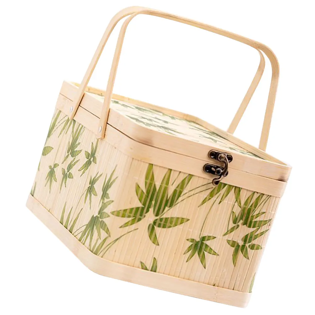 

Woven Picnic Basket Rustic Chic Delicate Portable Storage Solution For Fruit Bread Household Items Bamboo Woven Fruit Basket