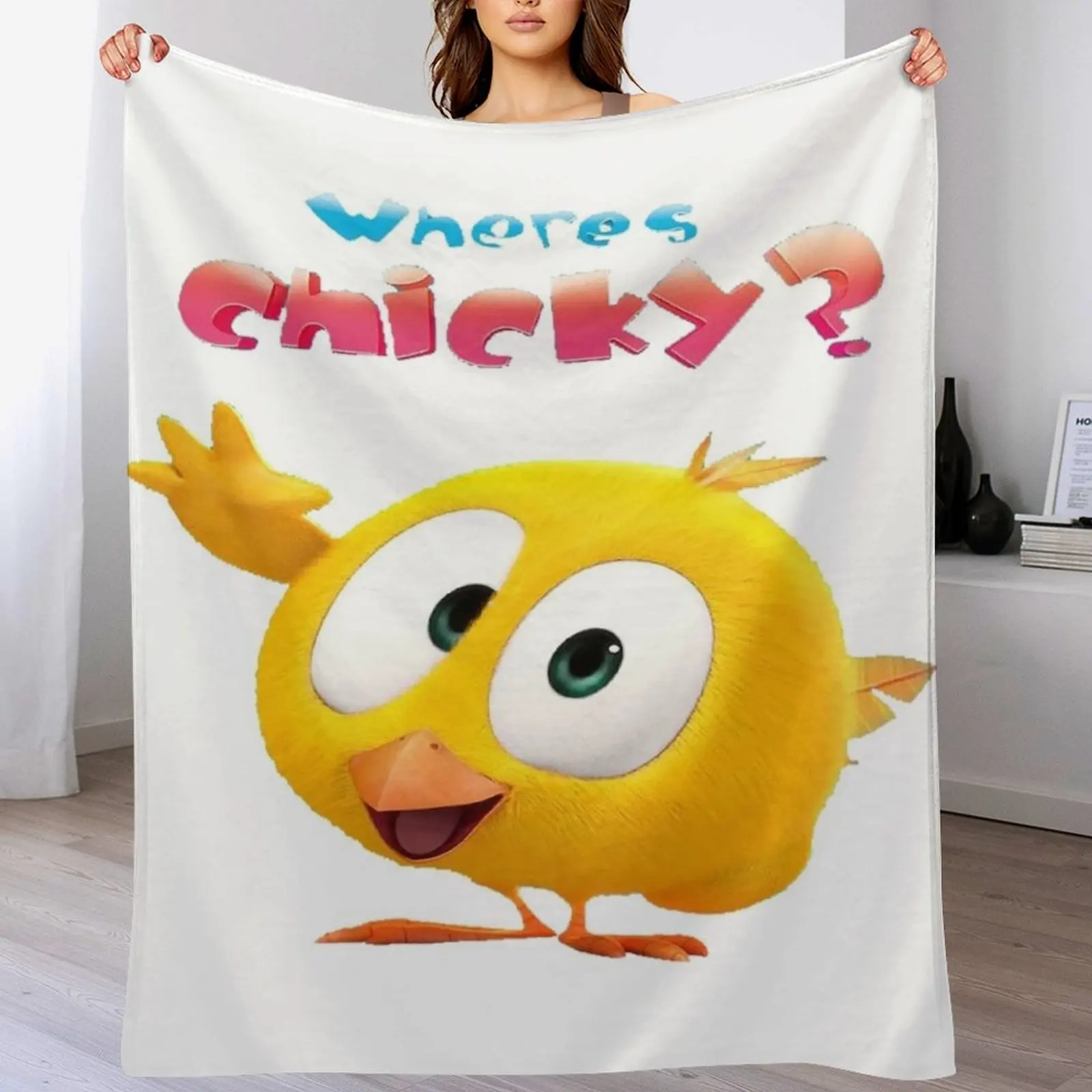 

where's chicky Throw Blanket Furry heavy to sleep wednesday christmas gifts Blankets