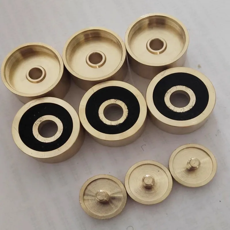 1set 9pcs Trumpet instrument accessories Pure copper weighted trumpet upper cover lower cover buttons piston bare copper button